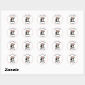 Sticker Rond Équipe Mariée Bach & Boujee Chic Enterrement de Vi (Feuille)