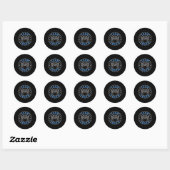 Sticker Rond Équipe Mariée Équipe Mari Bowling Enterrement de V (Feuille)