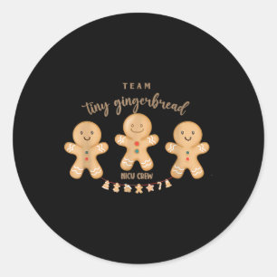 Sticker Rond Équipe Minuscule pain d'épice NICU Écran infirmièr