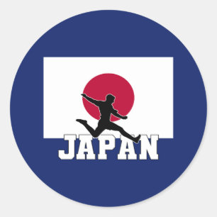 Sticker Rond Équipe Nationale de Football du Japon Japon