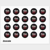 Sticker Rond Équipe Nice Funny Couple Correspondant Équipe Naug (Feuille)