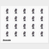 Sticker Rond Équipe NInja (Feuille)
