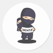 Sticker Rond Équipe NInja (Devant)