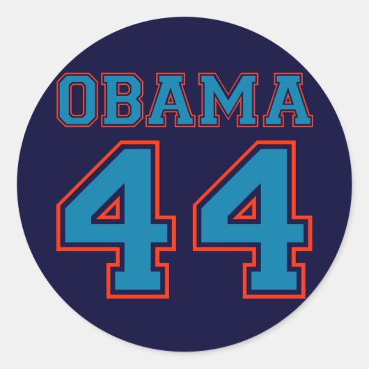 Sticker Rond équipe obama (Devant)