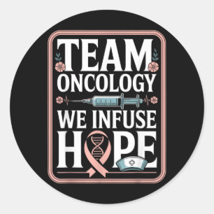 Sticker Rond Équipe Oncologie Nous Insufflons L'Espoir 1