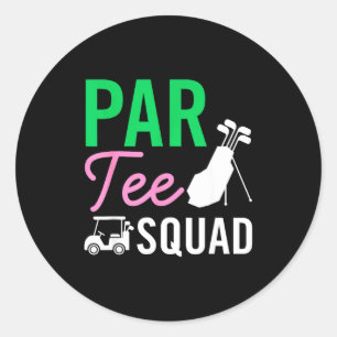 Sticker Rond Équipe Par Tee Drôle Anniversaire Golf Joueur Fam