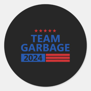 Sticker Rond Équipe poubelle pour Trump 2