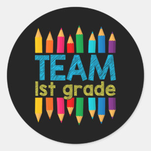Sticker Rond Équipe première année Byck à l'école Enseignant de