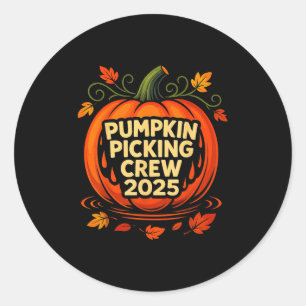 Sticker Rond Équipe Pumpkin Cking 2025 Équipe de citrouilles d'