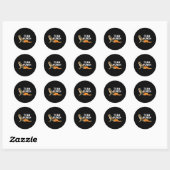 Sticker Rond Équipe Punch Baby Monkey Punch Tendance Mème Graph (Feuille)