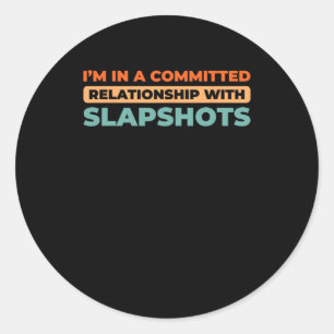 Sticker Rond Équipe Rétro - Joueur de hockey sur glace vintage