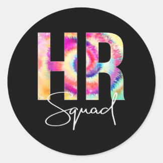 Sticker Rond Équipe RH Tie Dye Retour À L'École Satisfaction De
