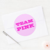 Sticker Rond Équipe rose (Enveloppe)