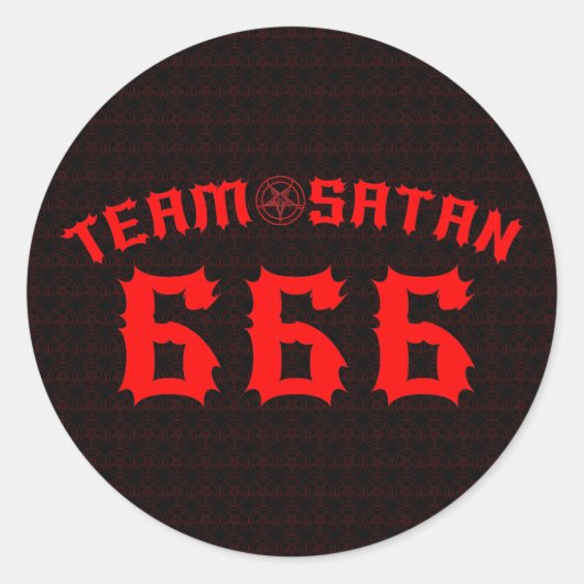 Sticker Rond Équipe Satan 666 (Devant)