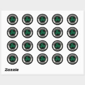 Sticker Rond Équipe Shenanigans Saint-Patrick Shamrock (Feuille)