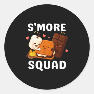Sticker Rond Équipe S'more camping adorables smores équipage de