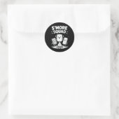 Sticker Rond Équipe S'mores Camping Feu de camp Mignon Marshmal (Sac)