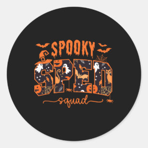 Sticker Rond Équipe spéciale Enseignant Halloween