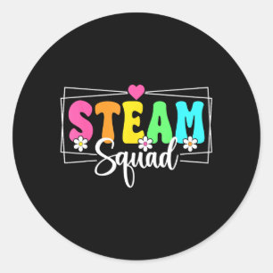 Sticker Rond Équipe Steam de retour à l'école Professeur d'étud