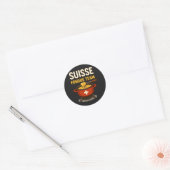Sticker Rond Équipe Suisse Fondue (Enveloppe)