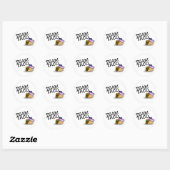Sticker Rond Équipe Taco Taco (Feuille)