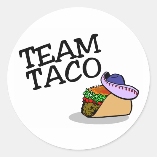 Sticker Rond Équipe Taco Taco (Devant)