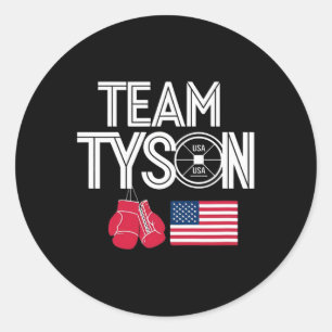 Sticker Rond Équipe Tyson Famille Nom personnalisé Vintage
