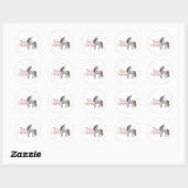 Sticker Rond Équipe Unicorn Rainbow (Feuille)