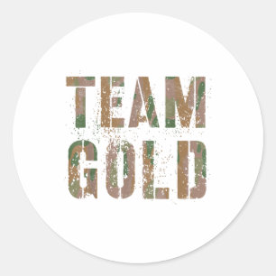 Sticker Rond Équipe vintage Gold War Jeu Camion Summer Camp Chi