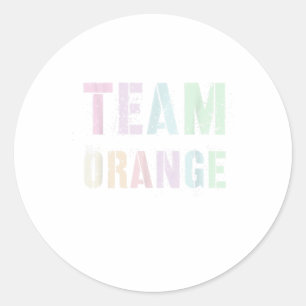 Sticker Rond Équipe vintage Orange Summer Camp War Game Sports