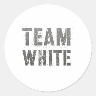 Sticker Rond Équipe vintage White Summer Camp War Game Sports C