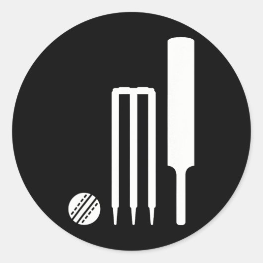 Sticker Rond Équipement de cricket (Devant)