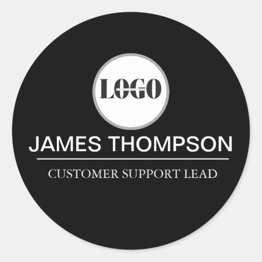 Sticker Rond Équipement de logo personnalisé pour l'employé de  (Devant)