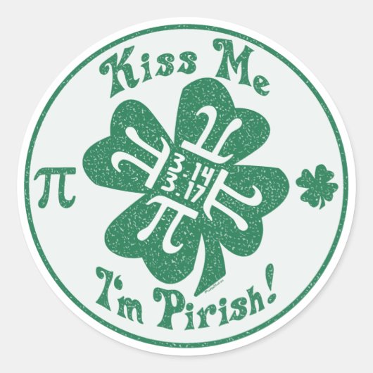 Sticker Rond Équipement Pi-Rish Party (Devant)