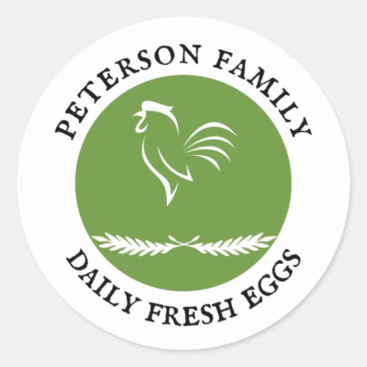 Sticker Rond Équipements commerciaux d'oeufs de poulet Illustra (Devant)