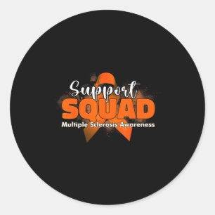 Sticker Rond Équipes de soutien femmes guerrières sclérose en p