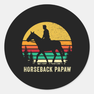 Sticker Rond Équitation Rider Papaw Cheval équitation Cheval Re