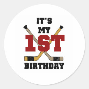 Sticker Rond Ęr anniversaire d'hockey