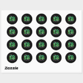 Sticker Rond Er Emergency Nurse Stethoscope St. Patrick's Day S (Feuille)