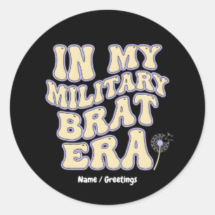 Sticker Rond Ère Rétro Militante Branches Fleur Groovy Pissenli