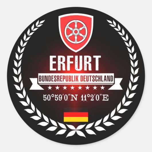 Sticker Rond Erfurt (Devant)