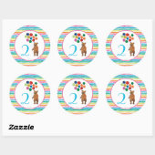 Sticker Rond Eric Carle | Anniversaire de Beary Rainbow (Feuille)