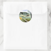 Sticker Rond Eric Ravilious - Le Géant de Wilmington, beaux-art (Sac)
