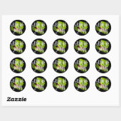 Sticker Rond Erin go Bragh St. Patrick's Day (Feuille)