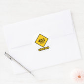 Sticker Rond Erreur 403 : Démocratie interdite (Enveloppe)