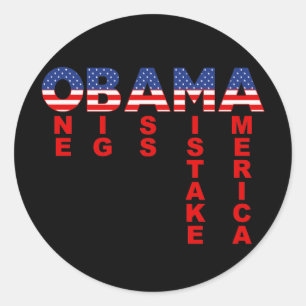 Sticker Rond Erreur Obama 1