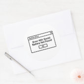 Sticker Rond Error 404: Motivation (Enveloppe)