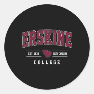 Sticker Rond Erskine College Arch Conception Vintage Hommes Fem
