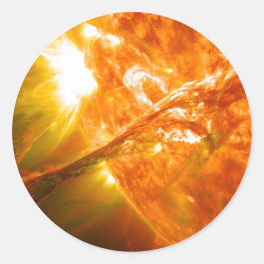 Sticker Rond Éruption solaire (Devant)