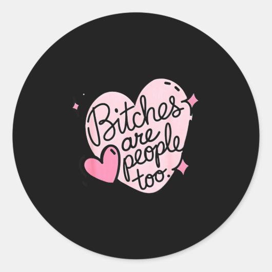 Sticker Rond Es Are People Too Funny Humor Quote  (Devant)